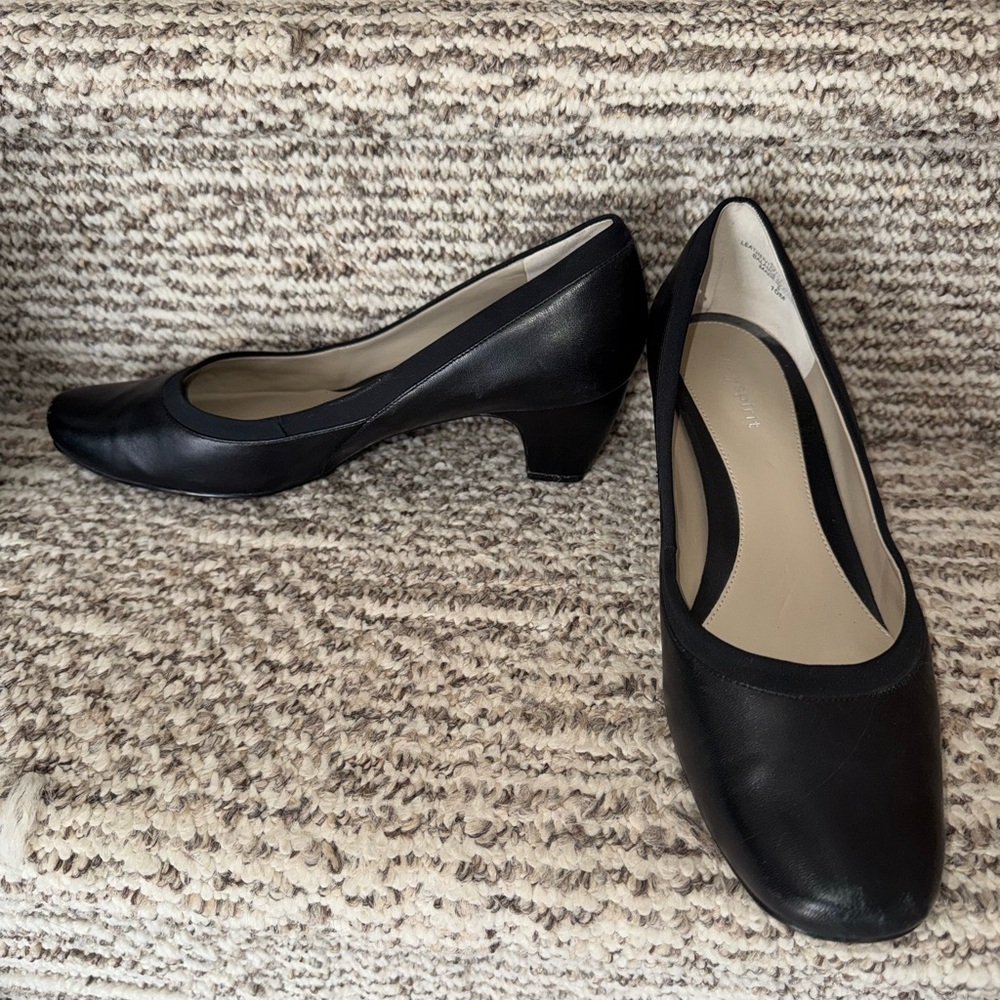 Easy Spirit Black Leather Heels